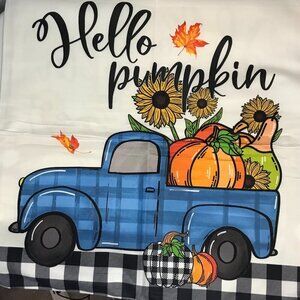 NOWT Microfiber Pillow Cover 19 1/2" x 19 1/2" fall, truck, sunflower, pumpkin
